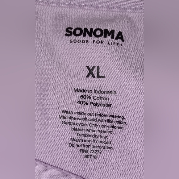 NWT Misses lavender t-shirt with SUN/MOON/HAND design XL - Picture 4 of 4